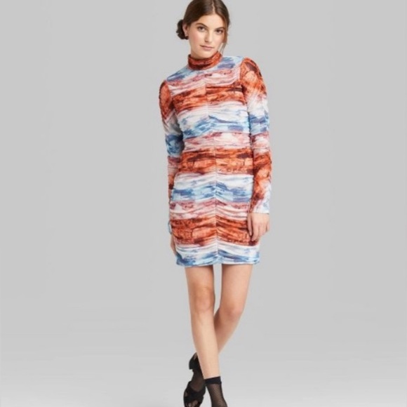 wild fable Dresses & Skirts - Landscaped Ruched Dress